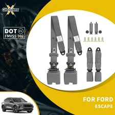 2X For Ford Escape 3 Point Safety Adjustable Seat Belt Straps Car Vehicle