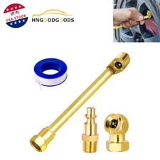 Dual Head Air Chuck Set Tire Air Fill Kit for Tire Inflator Gauge Air Compressor