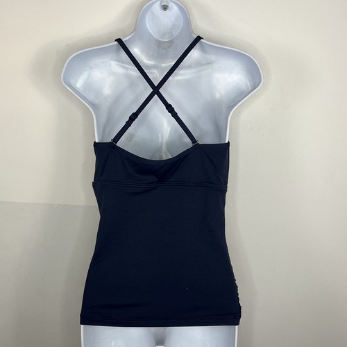Seafolly Australia Womens Bathing Suit Tankini Top Sz 12 Navy Blue Solid Swim - Picture 8 of 11