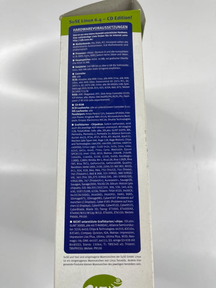 SUSE Linux 6.4 Betriebssystem CD Edition Bog Box - Bild 2 von 4