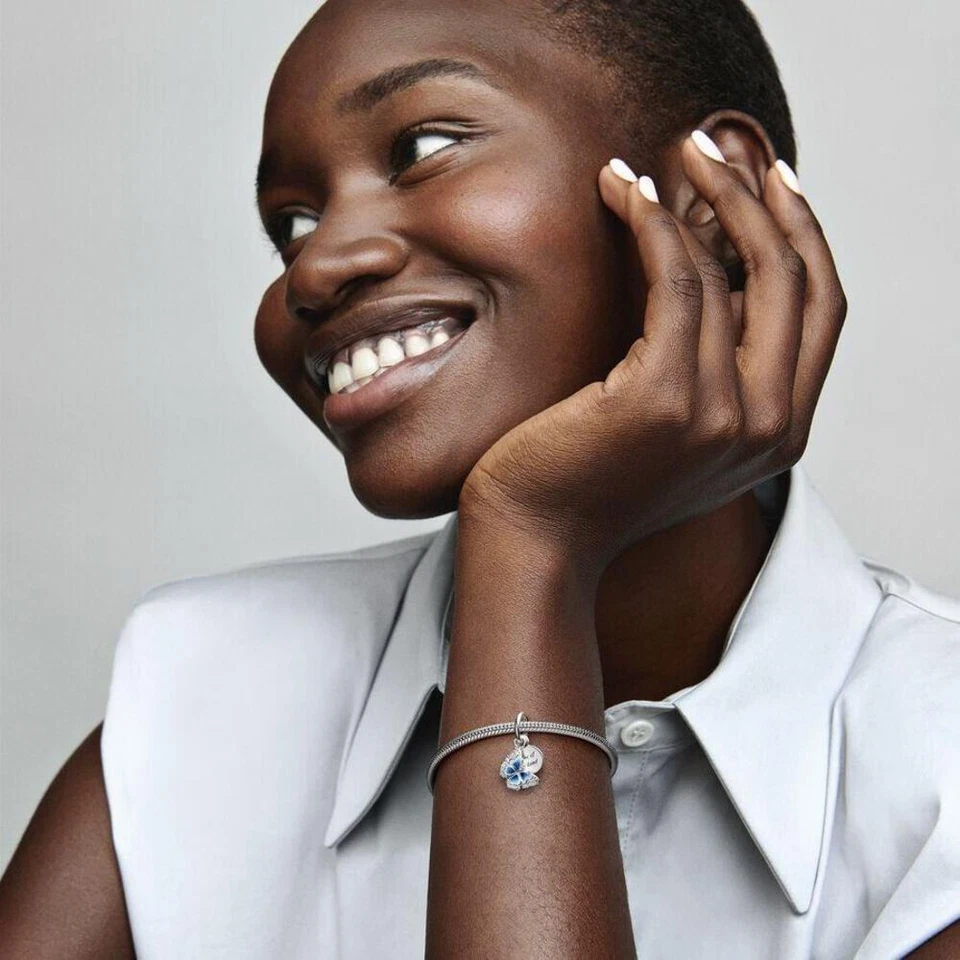 Pandora Blue Butterfly & Quote Double Dangle Charm - Bild 3 von 4