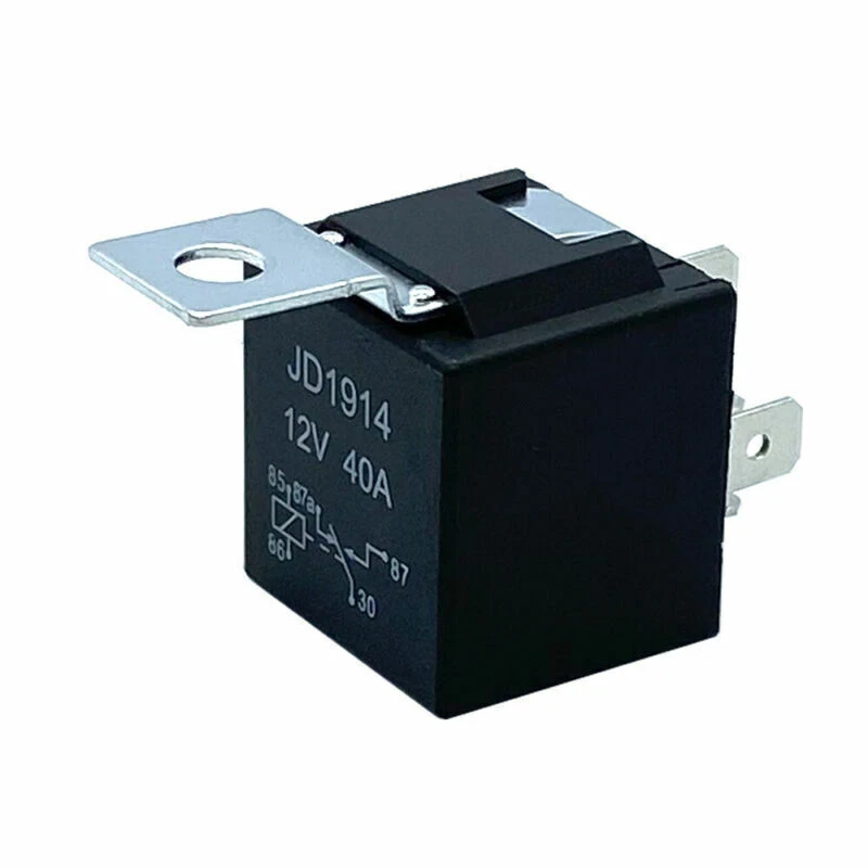 Relé automotriz SPDT de 12 V 40/30 amperios de 5 pines con arnés de cables juego de enchufes marino Foto 3 de 4