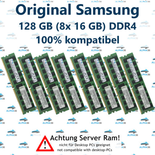 128 GB (8x 16 GB) Rdimm DDR4-2133 Supermicro X10DRW-N X10DRW-NT Serveur RAM