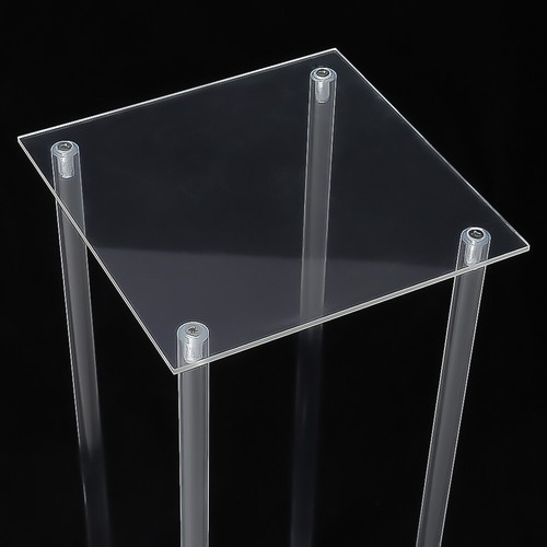 Clear Acrylic Flower Stand Pedestal Wedding Table Centerpiece Plate Top & Bottom - Picture 4 of 9
