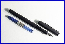 1983 Design GEHA style 721 Patronen Füller F Stahl Feder in matt SCHWARZ