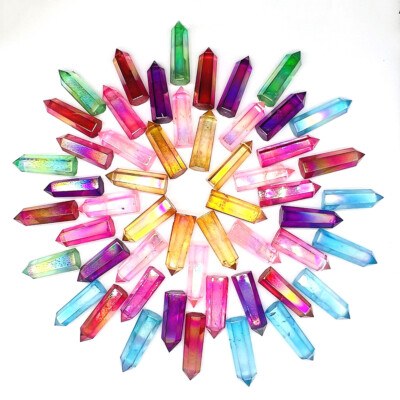nataural stone and crystals wand point rainbow aura crystal obelisk healing ston nataural stone and crystals wand point rainbow aura crystal obelisk healing ston