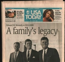USA Today Aug 27, 2009 Ted Kennedy, California Blackouts, Bribes 110221WEEM