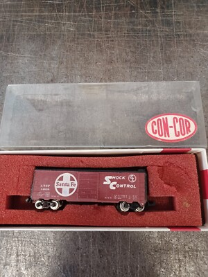 Con-Cor #1001 N Scale Santa Fe Shock Control 40' Std. Stl. Boxcar. Rd#14638