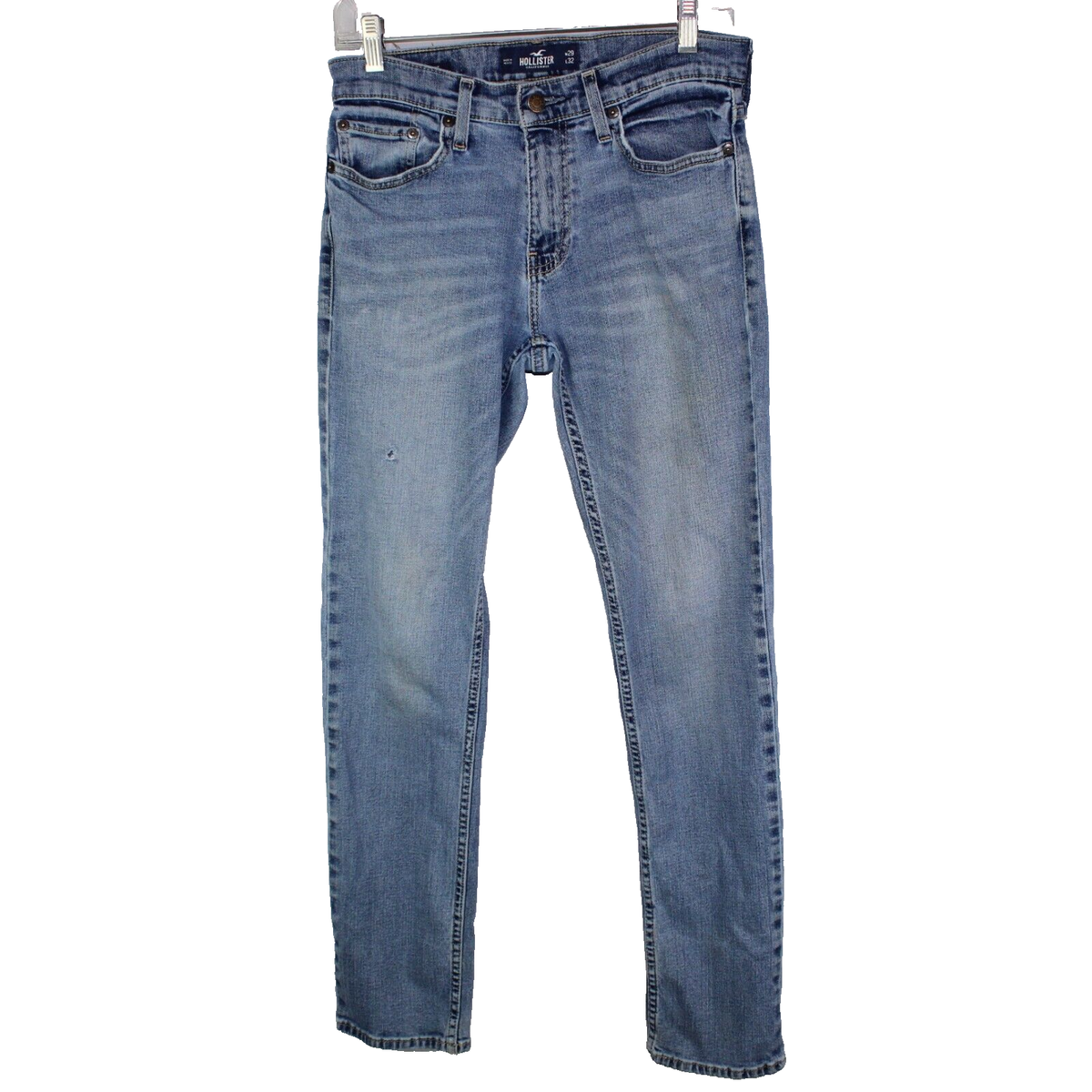 Hollister Jeans Blue Denim Men Size 29x30 Slim Straight Epic Flex Distressed