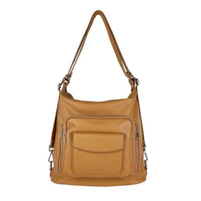 Leather Shoulder Bag / Backpack Made in Italy