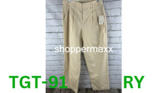 Women's High-Rise Pleat Front Straight Chino Pants - A New Day, Cream, 6