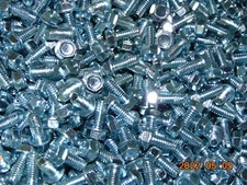 LOT OF (25) 12-24 X 1/2" THREAD CUTTING HEX WASHER HEAD BOLT SCREW ZINC CASE HAR