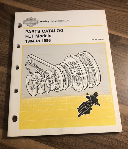 HARLEY DAVIDSON MOTORCYCLE PARTS MANUAL CATALOG MODEL FLT 1984 TO 1986 99438-86B