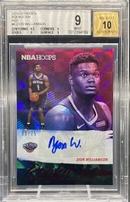 2019-20 HOOPS ROOKIE INK RED ZION WILLIAMSON #1/25 BGS 9 GEM MINT 10 AUTO INVEST