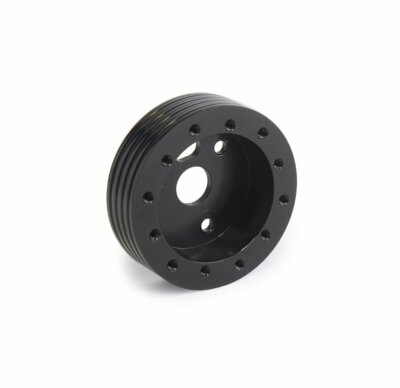 1'' Black Billet Riser Hub for 6-hole Steering Wheel & 3-Bolt Adapter, Nardi bolt