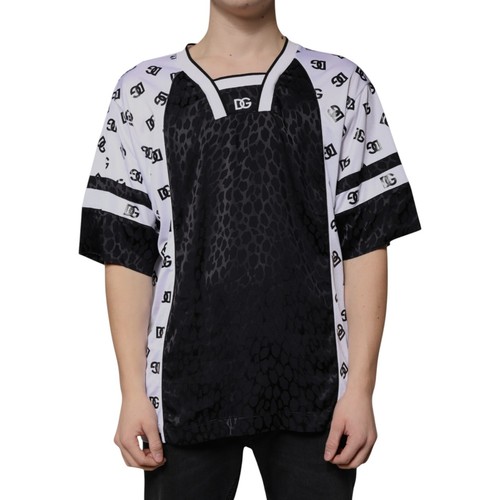 DOLCE & GABBANA T-shirt Black White Logo Men Short Sleeves IT52/US42/XL 1130usd - 第 1/8 張圖片