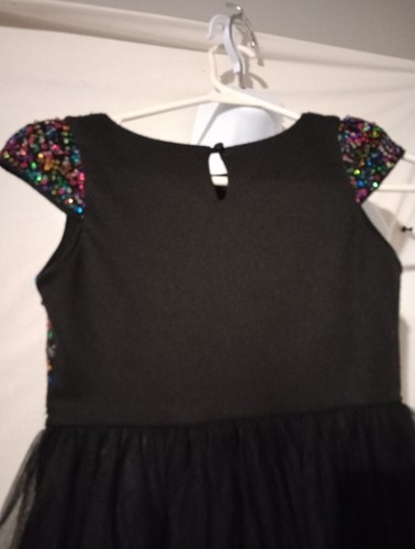 Girl's Black Sequinned Cat & Jack Dress Size M (7/8) - Picture 3 of 8