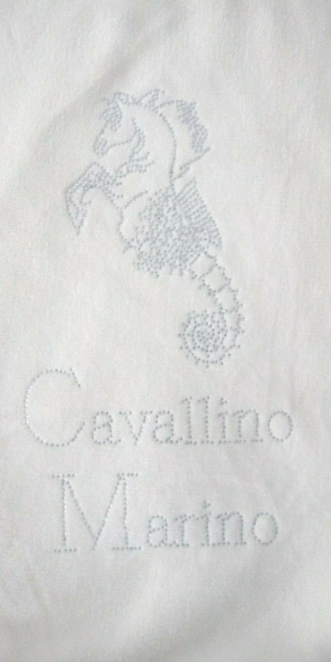  Cavallino Marino Abschwitzdecke Fleecedecke creme blau kariert Strass 135cm neu - Bild 2 von 4