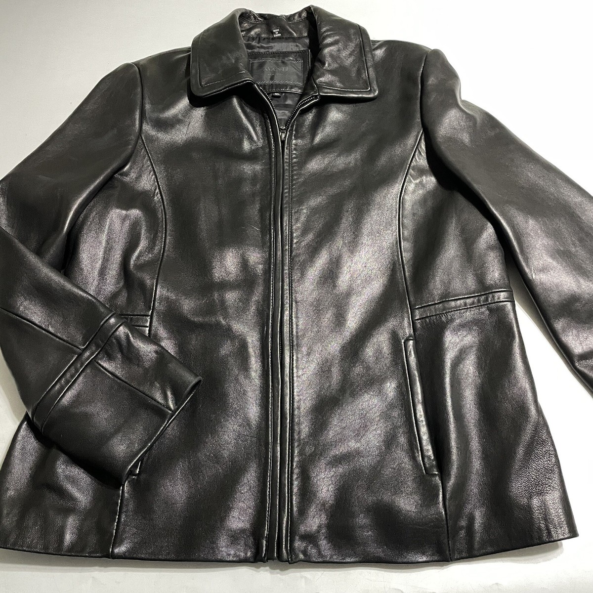 Avanti New York Women's Soft Black Leather Jacket Size XL | eBay
