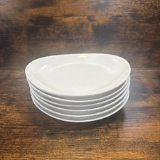 Sweese Porcelain Oval Dessert Plates Set of 6 - 7.8 inch