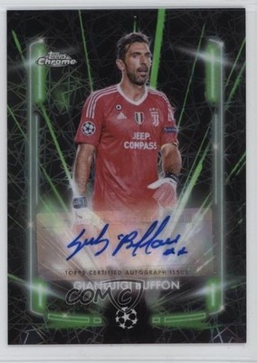 2024 Chrome UEFA Club Competitions Black Lazer 34/99 Gianluigi Buffon Auto 1fm1