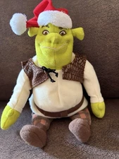 Ty Beanie Baby SHREK Ogre Shrek the Halls Santa Hat 9” Holiday Christmas 2008
