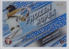 2024 Topps Pristine Frozen Ropes Blue 62/75 Jackson Chourio #FR-27 0z5