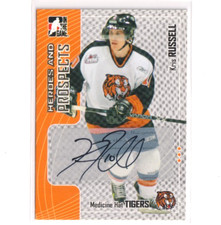 2005-06 ITG In The Game Heroes Prospects AUTO Kris Russell Medicine Hat Tigers