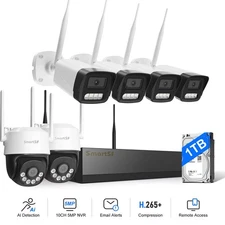 10CH 3MP Bullet Security Camera System 6pcs WIFI Outdoor camera Night Vision 1TB