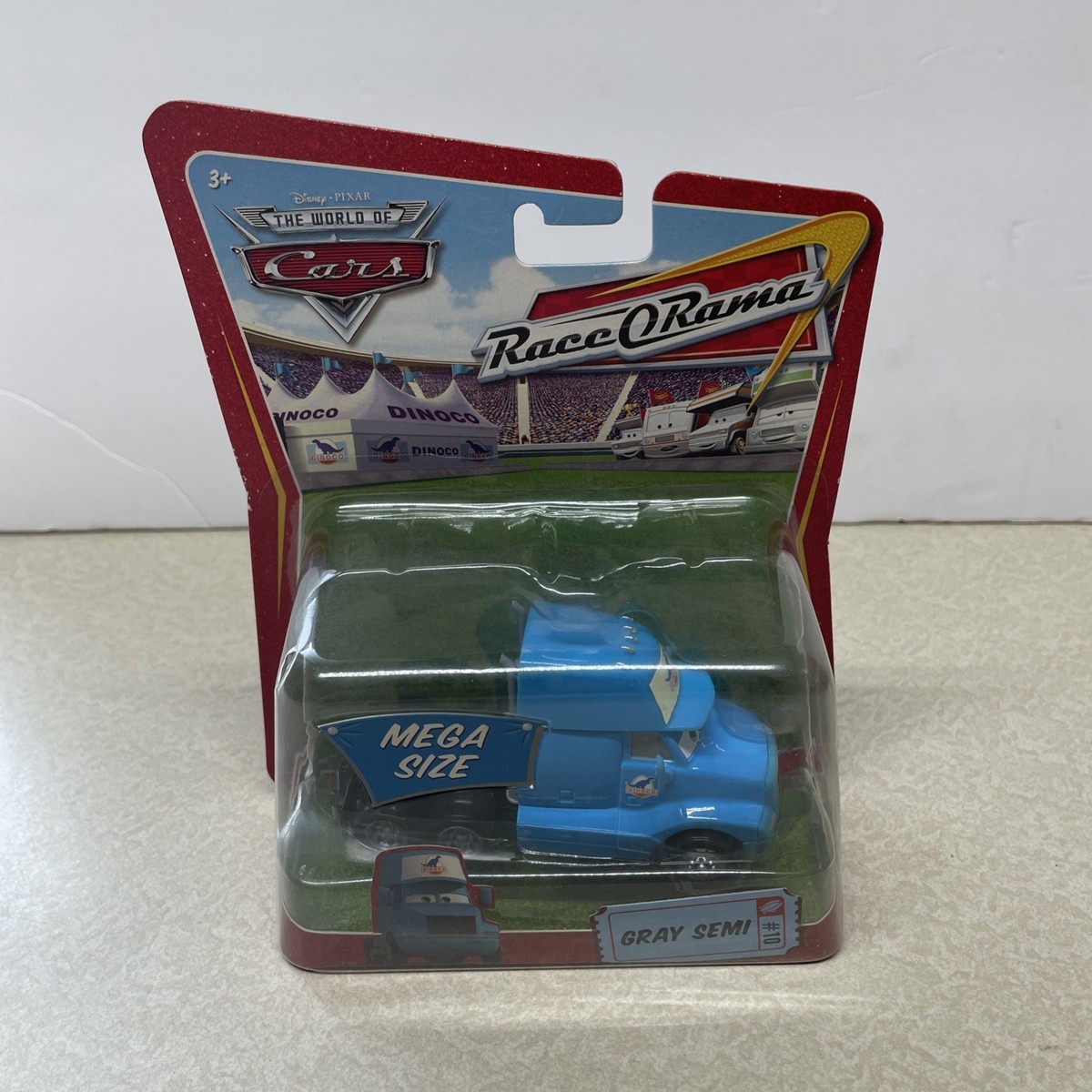 Disney Pixar Cars Gray Semi # 10 Race O Rama Mega Size for sale