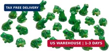Exasinine 30 Pcs Resin Mini Frogs Green Frog Miniature Figurines Animals Model F
