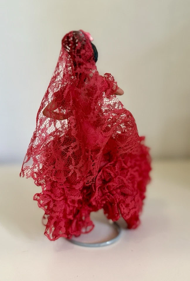 Vintage Marin Fandango Spanish Flamenco Dancer Doll 8.5” Made in Spain REF. 635 - Image 3 of 4