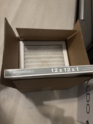 6 -AmazonBasics HVAC Furnace/AC Air Filter Flat Panel 12 x 12 x 1 New