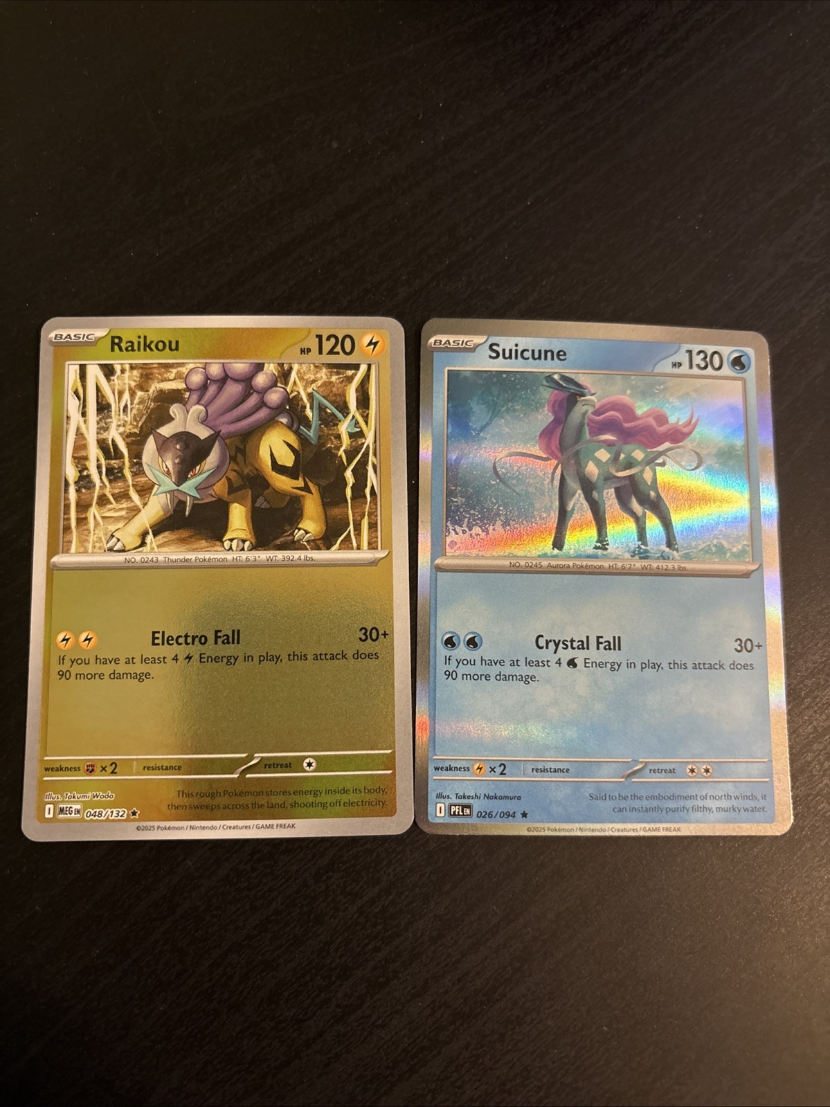 Pokemon Raikou 048/132 And Suicune Holo Rare