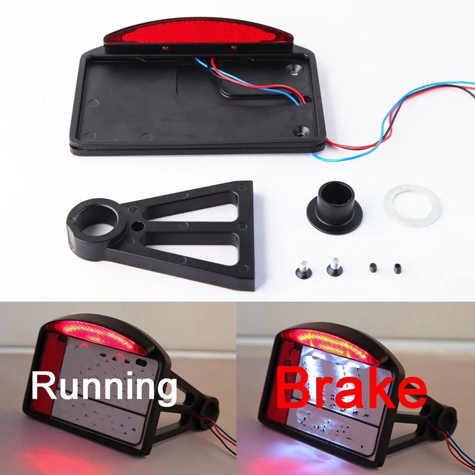 Luz de freio traseira de LED para Harley Fatboy 91-14 1" 7/8" eixos suporte de placa de licença - Imagem 3 de 4