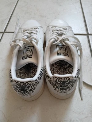 CHAUSSURES SNEAKERS ADIDAS STAN SMITH VINTAGE TAILLE 37 1/3 BON ETAT - Photo 1/4