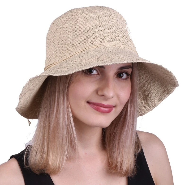 Handmade Straw hat Foldable Packable Adjustable