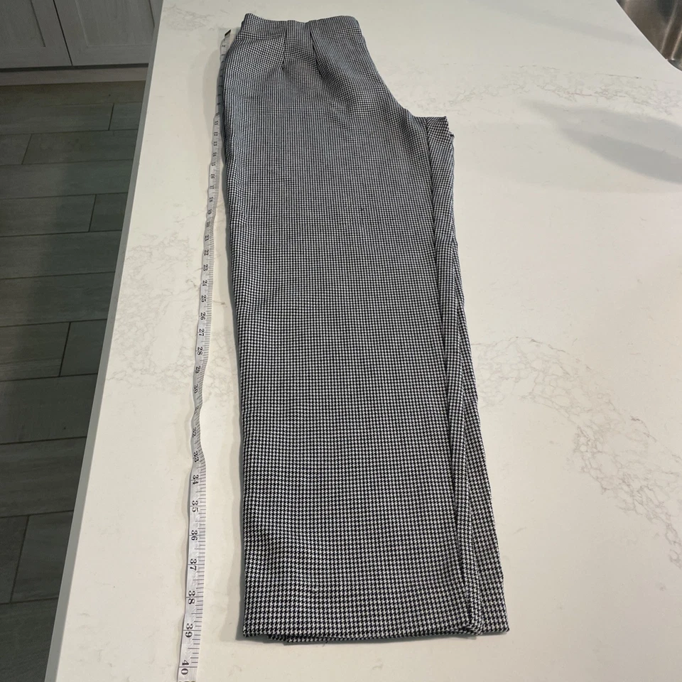 White Stag Stretch Petit wide leg Houndstooth Pants Side Zip. Fall Winter - Image 3 of 4