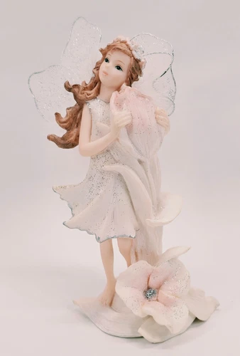 Fairy Girl Flower Figurine Glitter Wings Resin Ornament Home Decor Charity Sale deal from eBay