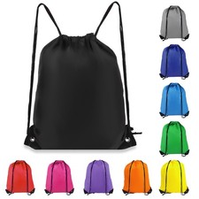 Drawstring Backpack 10 Colors Bags Bulk Sports Gym Travel 10 PACK