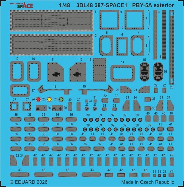 Eduard Accessories 3DL48287 - 1:48 PBY-5A Exterior Space For Eduard / Revell - N-image