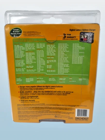 CARGADOR DE BATERÍA PARA CÁMARA DIGITAL DURACELL PARA HOGAR, TRABAJO Y VIAJE EN CAJA Foto 4 de 4