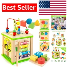 Versatile 7-in-1 Toy Cube for Toddlers - Engaging Learning for Ages 12-36