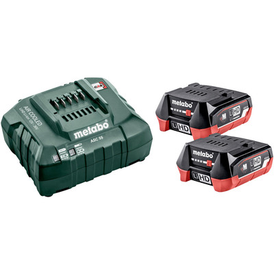 Metabo Basic-Set 12V 2 x LiHD 4.0 Ah 685301000 Werkzeug-Akku und Ladegerät  1...