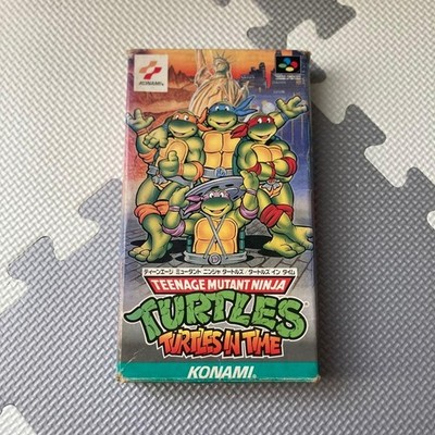 TMNT Teenage Mutant Ninja Turtles In Time Super Famicom SFC Boxed Tested Konami