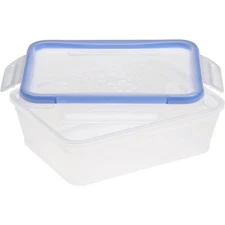 8.5-Cup Plastic Food Storage Container with Lid, Rectangular Meal Prep