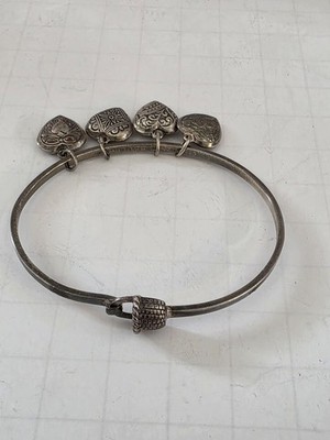 Brown County Baskets Cape Cod Korb Sterling 925 Haken Armreif Armband, 7''