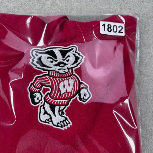 Wisconsin Badgers Kids Hoodie Size 4T Red Pullover Sweatshirt Embroidered Cozy - Picture 9 of 9
