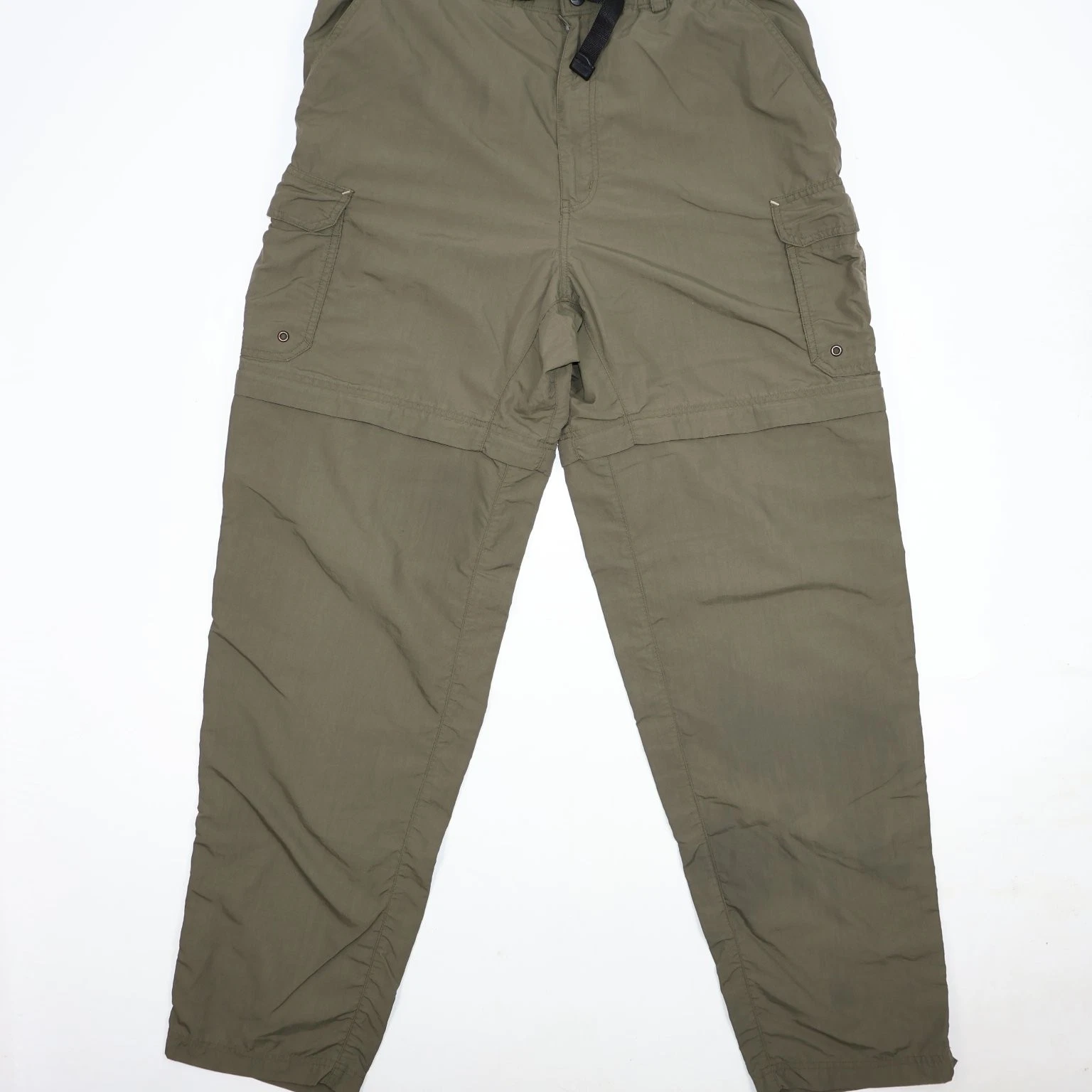 REI Men's Olive L 34 Convertible Cargo Nylon Outdoor Pants UPF 50+