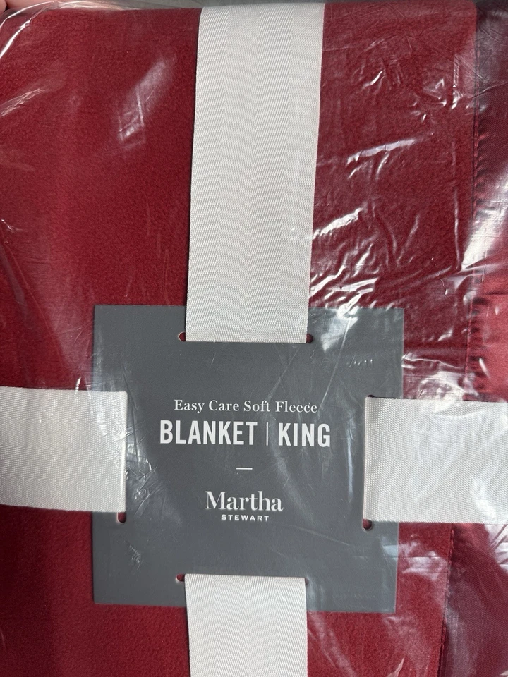 ✨ Manta polar suave de fácil cuidado tamaño king Martha Stewart - Nueva con etiquetas ✨ Foto 4 de 4